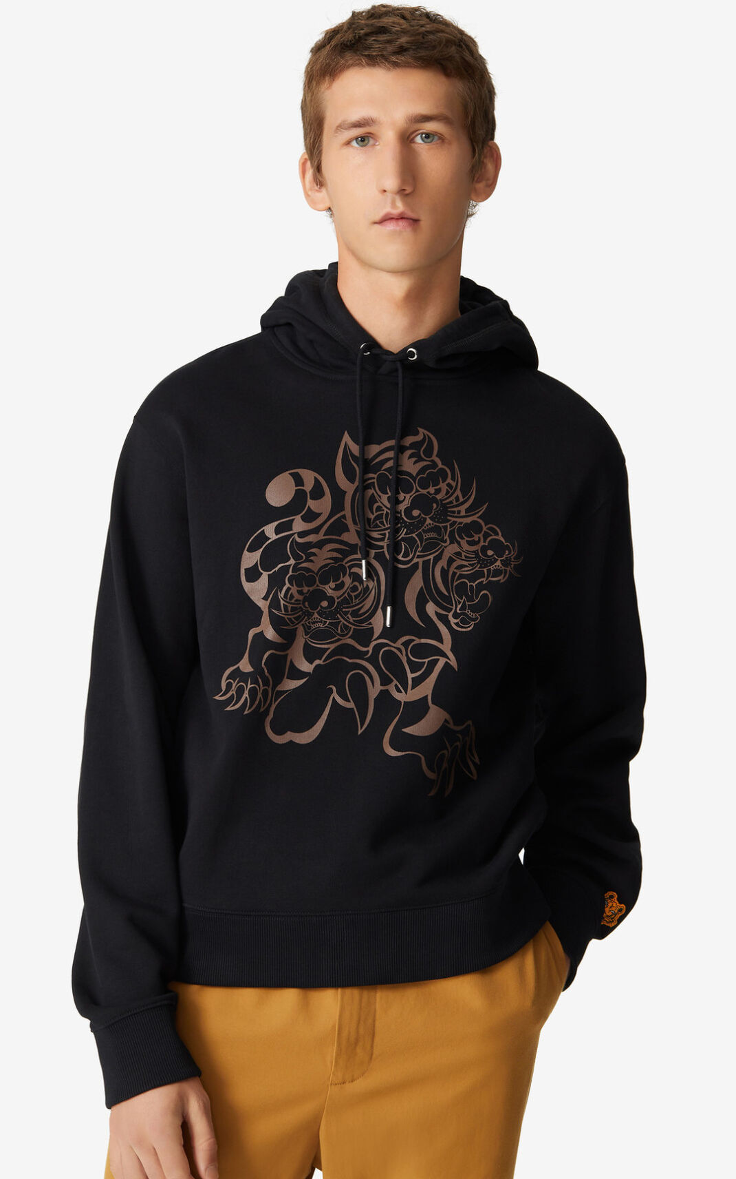 Kenzo x KANSAIYAMAMOTO Three Tigers Sweatshirt Erkek Siyah | 1809-IQPBG